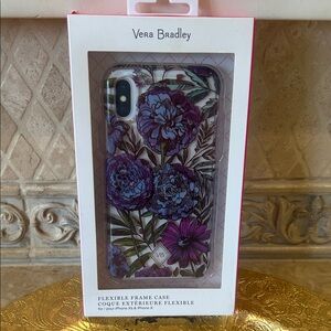 NIB Vera Bradley Flexible Purple and Blue Floral iPhone X/XS Case